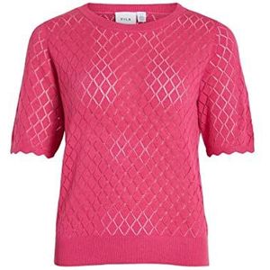Vila Vimylie 2/4 O-Neck Knit Top T-shirt voor dames, Roze