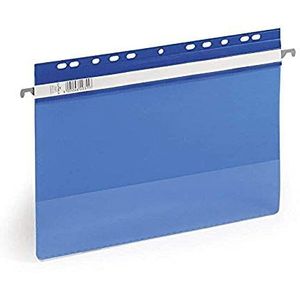 Durable 256106 lamellenmap, A4, met hangstang, type hangmap, deksel transparant, achterkant blauw, 50 stuks