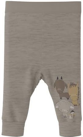 Legging Nbnwup Wool/Co, beige, 68
