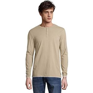 Tom Tailor Denim T-shirt met lange mouwen voor heren, 10338 - Zacht Light Beige