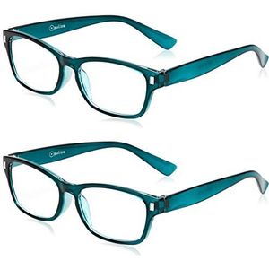 The Reading Glasses Company Aquamarine Readers RR77-Q Lot de 2 paires de lunettes de lecture pour homme et femme