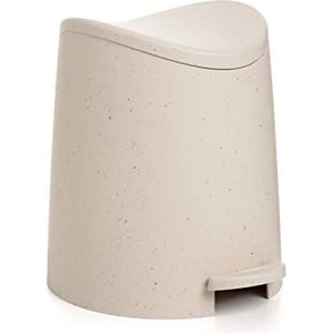 TATAY ECOHOME badkamerafvalemmer met standaard pedaal, inhoud 3 l, van polypropyleen, BPA-vrij, 100% gerecycled materiaal, afmetingen: 19 x 21,8 x 22,1 cm
