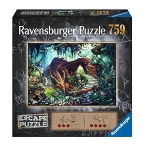 Ravensburger - Puzzel Escape Room: draak, puzzel 759 stukjes, puzzel voor volwassenen en kinderen vanaf 14 jaar, Escape the Room bordspel, Escape Room Adult Puzzel