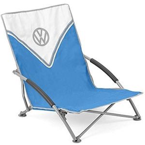 Board Masters VW Collection Volkswagen T1 Bulli Bus opvouwbare strandstoel met draagtas (voor/blauw en wit)