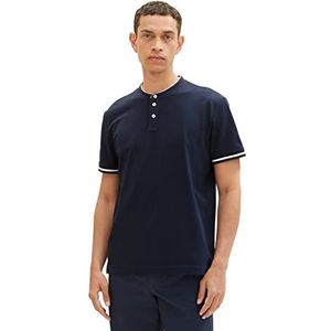 TOM TAILOR 1036369 Poloshirt met opstaande kraag voor heren, 1 stuk, 10668 - Sky Captain Blue