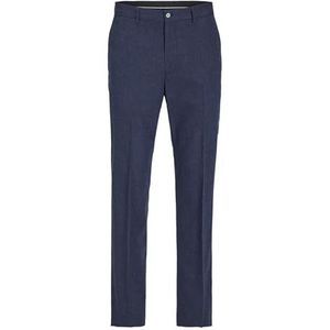 Jack & Jones Premium Jprriviera Linen Broek Slim Fit Sn Herenbroek Slim Fit, Donkere marine.