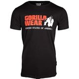 GORILLA WEAR Classic T-shirt voor heren, SCHWARZ