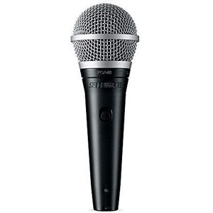 Shure PGA48 Dynamische microfoon – handmicrofoon voor stem met configuratie van de cardioïde geluidsaansluiting, discrete aan/uit-schakelaar, XLR naar XLR-kabel van 15 voet (Pga48-Xlr-E)