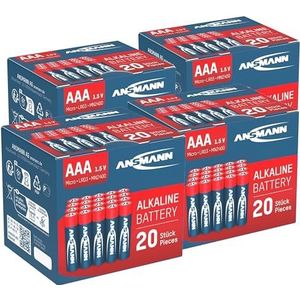 ANSMANN Longlife Micro AAA / LR03 alkaline batterijen, 1,5 V, 80 stuks