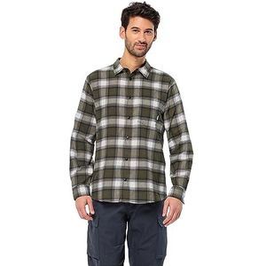 Jack Wolfskin Chemise de randonnée pour homme M, Carreaux de mousse des îles, L