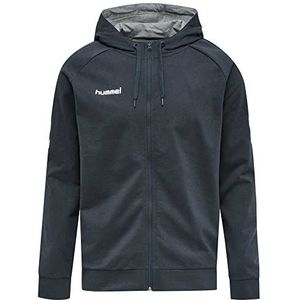 hummel hoodie met ritssluiting van katoen voor heren, Donkerblauw, S