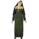 Demon NUN"" (tuniek, capuchon met kraag, leren handschoenen, halsband) - (S)