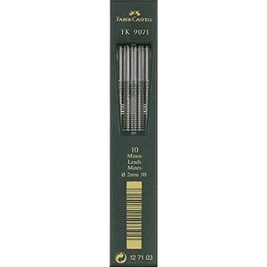 Faber-Castell F127103 TK9071 2 mm 3b Leads (pak van 10), zwart