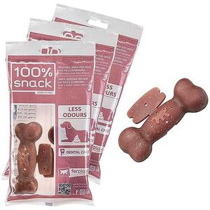 Ferplast Snack chien Snack naturel pour chien Snack Hygiène buccale Taille moyenne Contrôle des commandes avec extrait de Yucca Kit de 3 paquets 315 g