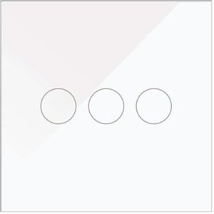 WESA - Touch Controller van wit glas voor inbouw, enkele glazen behuizing met touchscreen met montagemateriaal en led-indicator