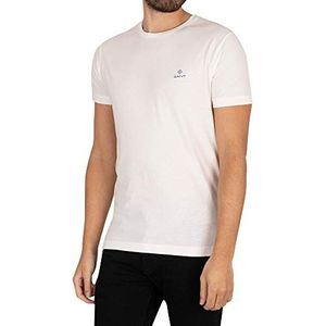 GANT T-shirt met contrasterend logo voor heren, Wit.