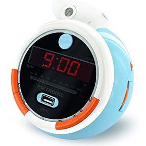 Le Petit Prince 477342 FM-wekker met dual-alarm en sleep/snooze-functie, batterijopslag