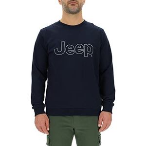 Jeep J Jeep Outline Large Print J23s Sweatshirt met ronde hals, lange gebreide trui voor heren
