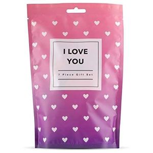 LoveBoxxx Erotische cadeauset voor vrouwen, mannen, volwassen stellen, met 7 speelgoed in aantrekkelijk design I love you