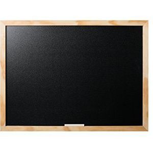 Bi-Office Optimum - Krijtbord, zwart, 60 x 45 cm, grenenhouten frame