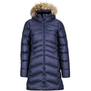 Marmot Wm's Montreal Coat Lichte jas van geïsoleerd dons, zwellingsfactor van 700, outdoorjas, waterafstotende anorak, winddicht dames, midnight navy, FR: L (maat fabrikant: L)