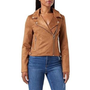 VERO MODA Vmjose Aw23 korte jas van imitatiesuède Noos Damesjas, Cognac.