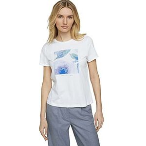 TOM TAILOR Photoprint T-shirt voor dames, 26733 - Design met kleurrijke stippen