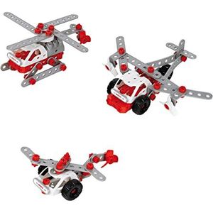 Theo Klein 8791 Bosch 3-in-1 bouwset ""Helicopter Team"" I voor het bouwen van verschillende luchtmachines, speelgoed voor kinderen vanaf drie jaar