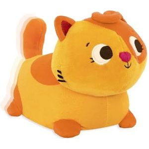 B. Toys - Pluche kat - Interactief pluche dier - babyspeelgoed met beweging en geluiden - speelgoed voor baby's, peuters - Wobble 'n' Go kat - 6 maanden +