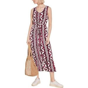 Street One A143970 Maxi-jurk met print voor dames, Mahonie Rood