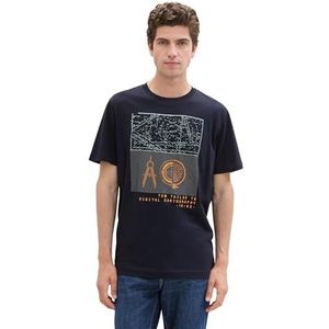 TOM TAILOR 1043371 T-shirt voor heren, 10668 - Sky Captain Blue, XXL