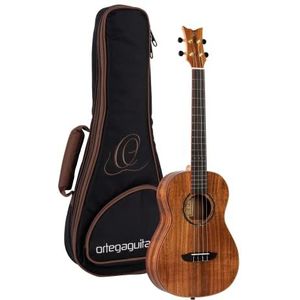 Ortega Akoestische gitaar, bariton-ukelele – Timber Series – met luxe draagtas – massief acaciahout / okoume (RUACA-BA)