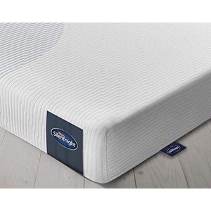 Silentnight - Matras van traagschuim met 3 zones, gemaakt in Groot-Brittannië, wit, Euro tweepersoonsbed