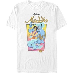 Disney Aladdin Neon Vapor Organic T-shirt, uniseks, wit, XL, Weiss