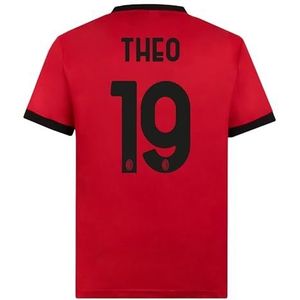 AC Milan Home Replica Stadio, seizoen 2023/24, personaliseerbaar, Theo #19, uniseks T-shirt