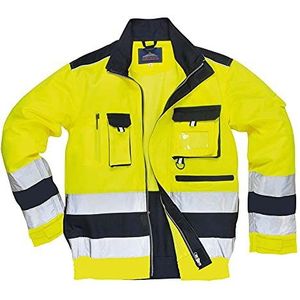 Portwest Lille TX50YNRM veiligheidsjas, maat M, geel / marineblauw