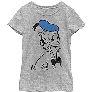 Disney Mickey and Friends Donald Duck Tonal Portrait Girls T-shirt, grijs gemêleerd, Athletic XS, Athletic grijs gemêleerd