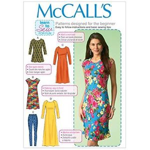 Mccall's Patterns 7122 Y, tuniek voor dames, jurken en leggings, maat XS (36-38) - M (40-42), katoen, maat Y (X-Small-Small-Medium) US