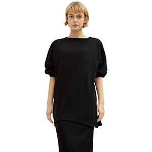 TOM TAILOR Denim Dames shirt met lange mouwen 14482 - Deep Black, XXL, 14482, Deep Black