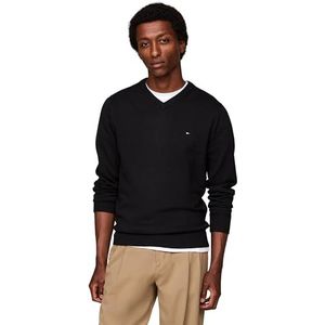 Tommy Hilfiger Pima Org Ctn Cashmere V Neck Mw0mw28047 trui voor heren, Zwart