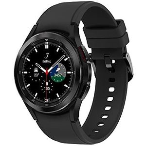 Samsung Galaxy Watch4 Classic Smartwatch, rond, LTE Wear OS smartwatch, draaibaar scherm, fitnesstracker, 42 mm, zwart