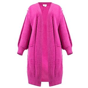 IZIA Lange cardigan voor dames (1 stuk), Roze