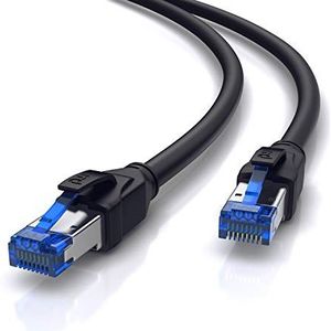 CSL - CAT.8 netwerkkabel 7,5m | 40Gbits | LAN-kabel | patchkabel | Gigabit Ethernet-kabel | CAT 8 | 40.000 Mbits glasvezel | slijtvast | oliebestendig | waterdicht | IP66