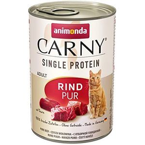 animonda Carny Single Proteïne volwassen natvoer voor volwassen katten puur rundvlees 6 x 400 g