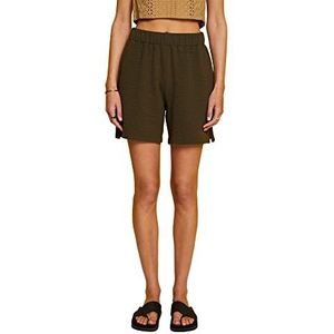 edc by ESPRIT Short tricoté, Kaki foncé 355., XXS