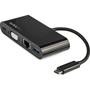 StarTech.com USB-C multiport adapter voor laptop VGA, USB 3.0, GbE en Power Delivery 60W (DKT30CVAGPD)
