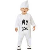 Atosa-55947 Atosa-55947-Costume Déguisement Fantôme Blanc, UNISEX, 55947, 6 à 12 mois