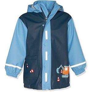 Playshoes Regen-Mantel Baustelle Waterdichte jas, uniseks, kinderen, blauw (marineblauw 11), 5-6 jaar, Blauw (Navy 11)