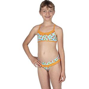 Fashy meisjes bikini set, hemelsblauw/oranje