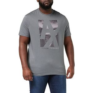 Armani Exchange T-shirt met ronde hals met logoprint op de voorzijde, Parelmoer